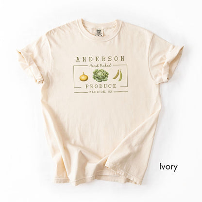 Custom Produce Farm Unisex Garment Dyed Midweight T-shirt