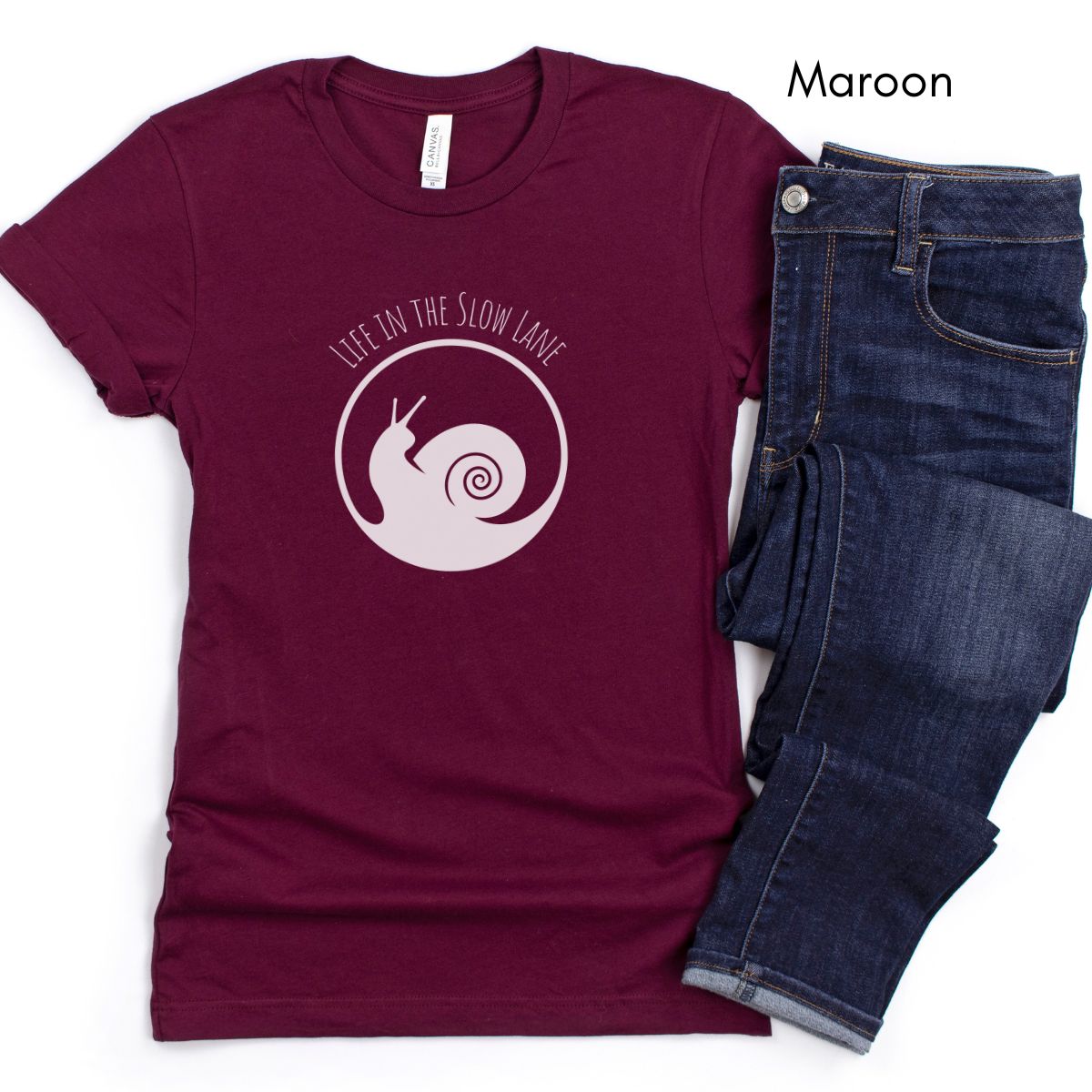 Life in the Slow Lane Snail Unisex Jersey Light Weight T-shirt
