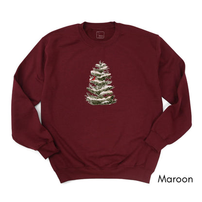 The Visitor - Winter Caridnal, Holiday Comfort Unisex Crewneck Sweatshirt
