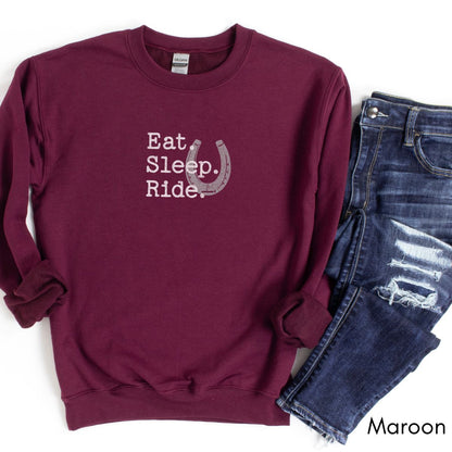 Eat Sleep Ride - Unisex Heavy Blend Crewneck Sweatshirt
