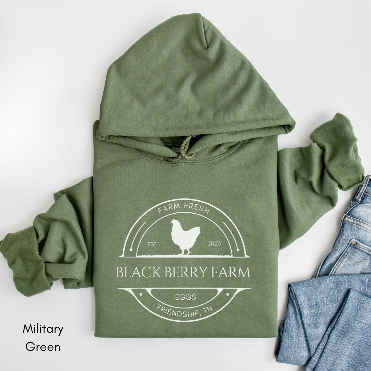 Custom Chicken Egg Farm Hoodie - Unisex Heavy Blend Hooded Sweatshirt