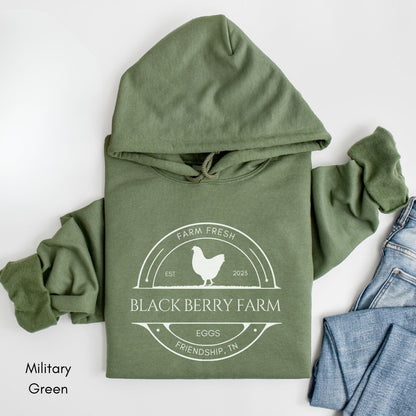 Custom Chicken Egg Farm Hoodie - Unisex Heavy Blend Hooded Sweatshirt