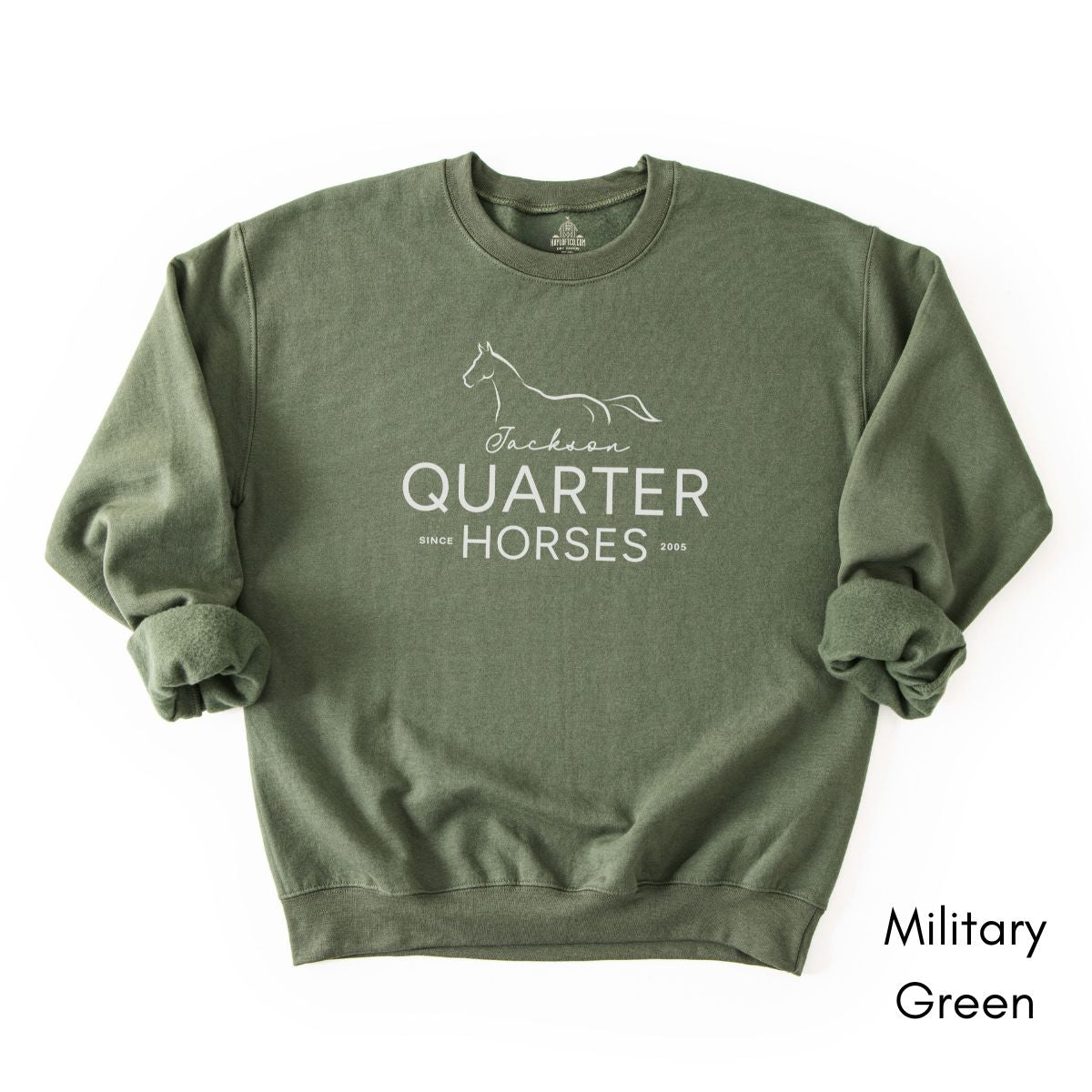 Custom Quarter Horse Farm Unisex Crewneck Sweatshirt