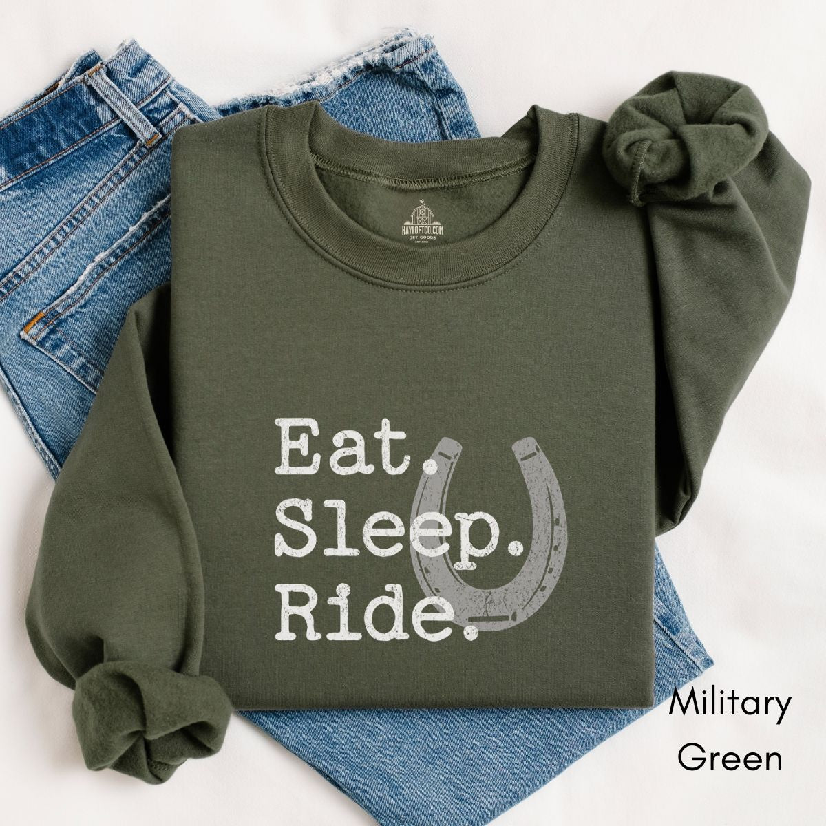 Eat Sleep Ride - Unisex Heavy Blend Crewneck Sweatshirt