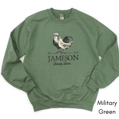 Custom Family Farm Sweatshirt - Unisex Crewneck Sweatshirt