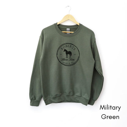 Custom Local Horse Farm Unisex Crewneck Sweatshirt