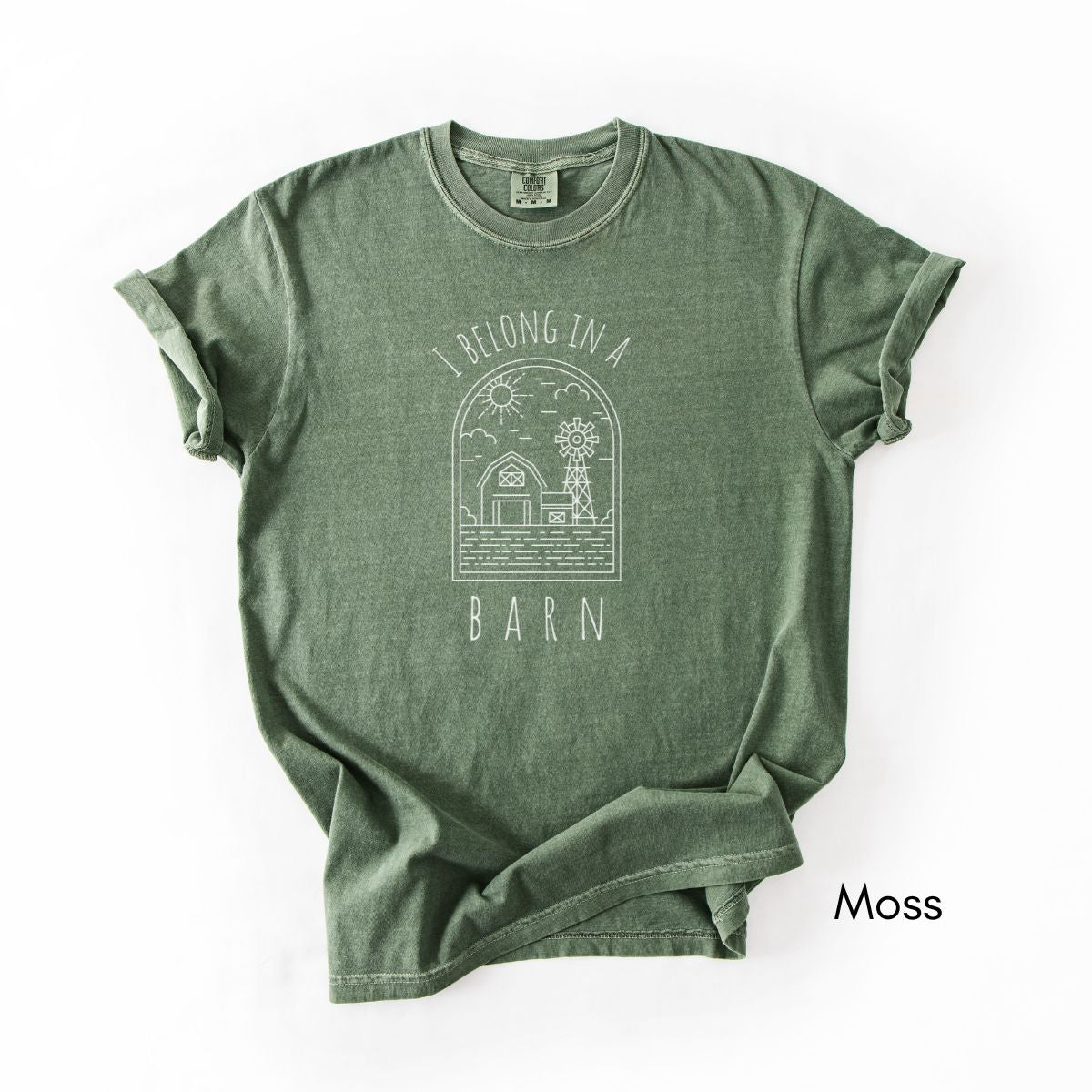I Belong in a Barn Midweight Unisex Garment-Dyed T-shirt