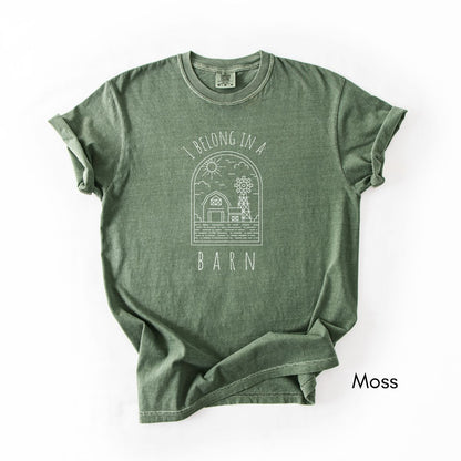 I Belong in a Barn Midweight Unisex Garment-Dyed T-shirt
