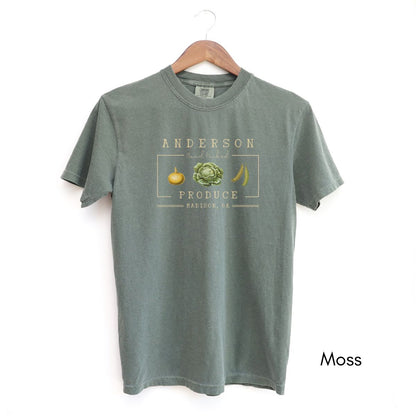 Custom Produce Farm Unisex Garment Dyed Midweight T-shirt