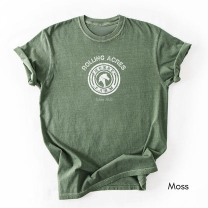 Custom Horse Farm Midweight Vintage Style T-shirt