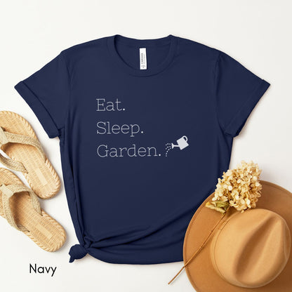 Eat Sleep Garden Unisex Jersey Light Weight T-shirt