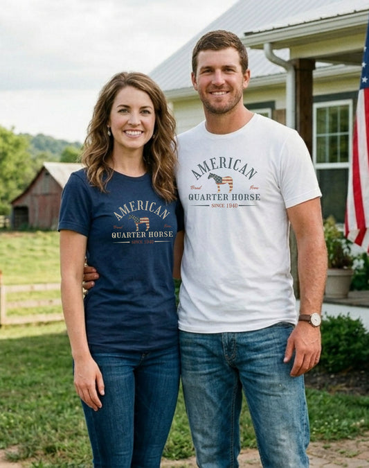 Patriotic American Quarter Horse Light Weigth Jersey T-shirt
