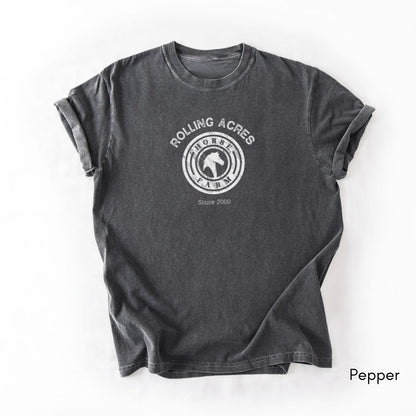 Custom Horse Farm Midweight Vintage Style T-shirt