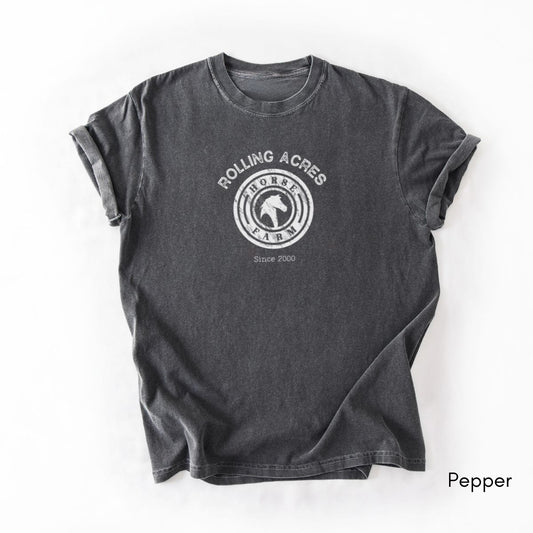 Custom Horse Farm Midweight Vintage Style T-shirt