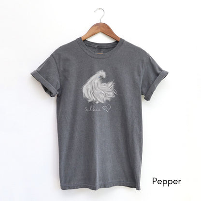 Silkie Chicken Love Unisex Garment Dyed Medium Weight T-shirt