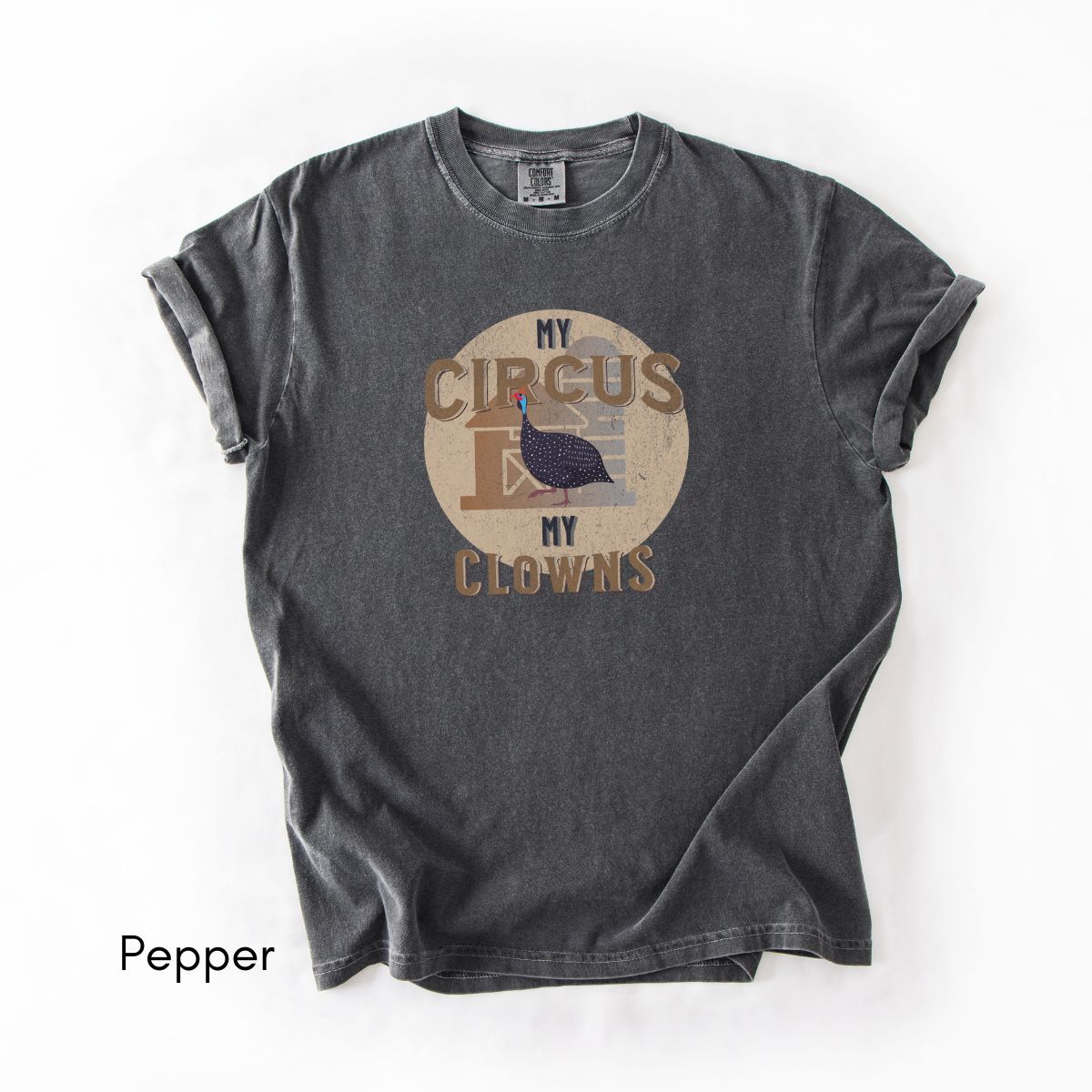 Funny Guinea Fowl Unisex Midweight Vintage Style Tee