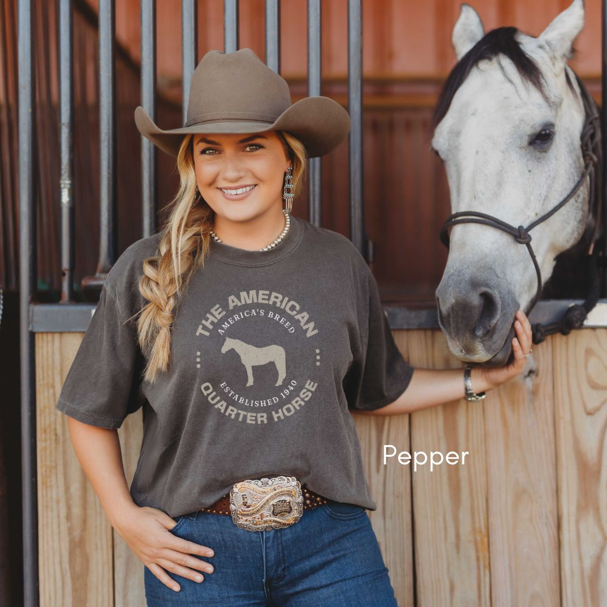 American Quarter Horse Breed Unisex Vintage Mid-Weight T-shirt