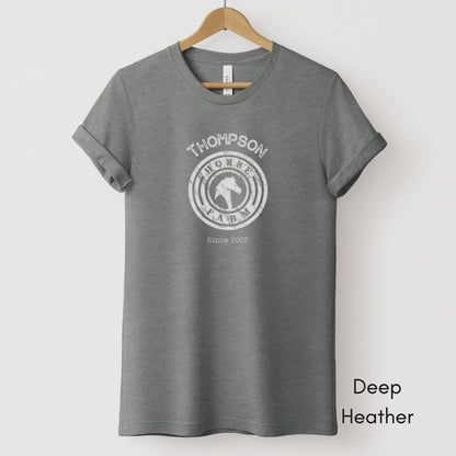 Custom Horse Farm Unisex Jersey Light Weight T-shirt