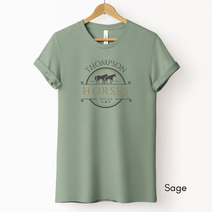 Custom Spoiled Horse Farm Unisex Light Weight Jersey T-shirt