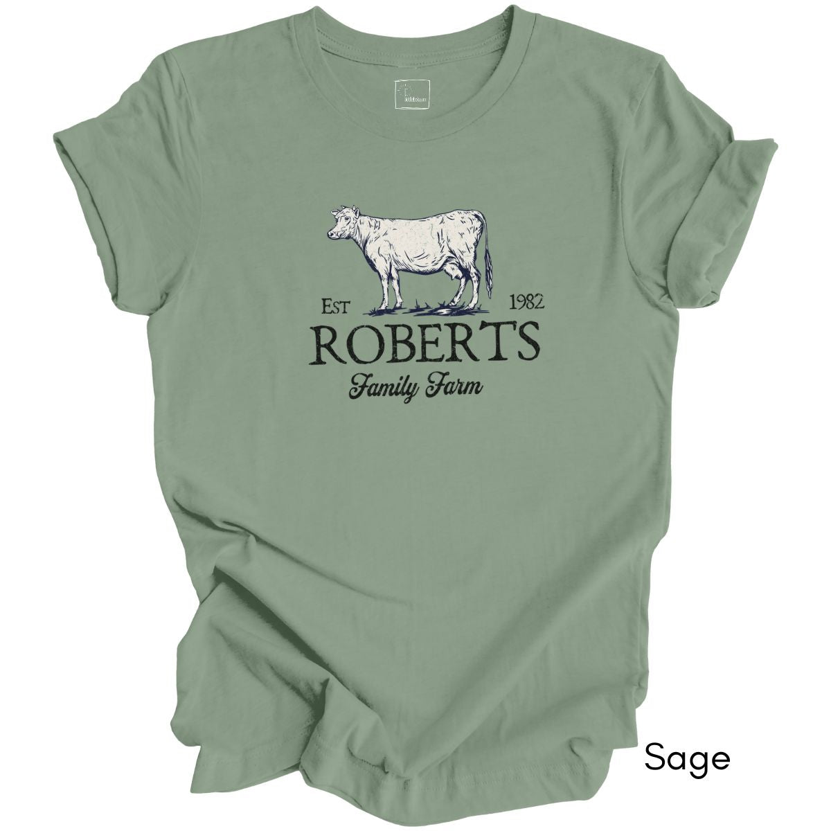 Custom Dairy Cow Family Farm Unisex Jersey Light Weight T-shirt