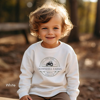 Custom Farm YOUTH/KIDS Tractor Crewneck Sweatshirt