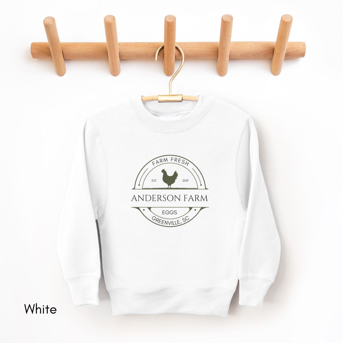 Custom Egg Farm YOUTH/KIDS Crewneck Sweatshirt