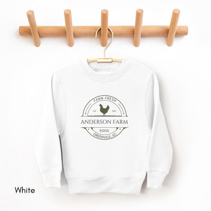 Custom Egg Farm YOUTH/KIDS Crewneck Sweatshirt