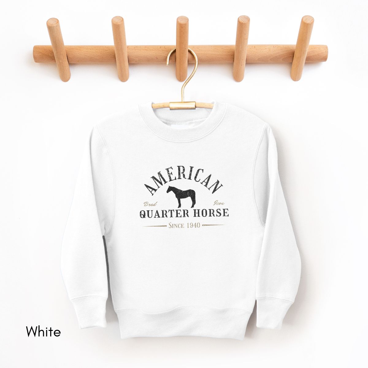 American Quarter Horse YOUTH/KIDS Crewneck Sweatshirt