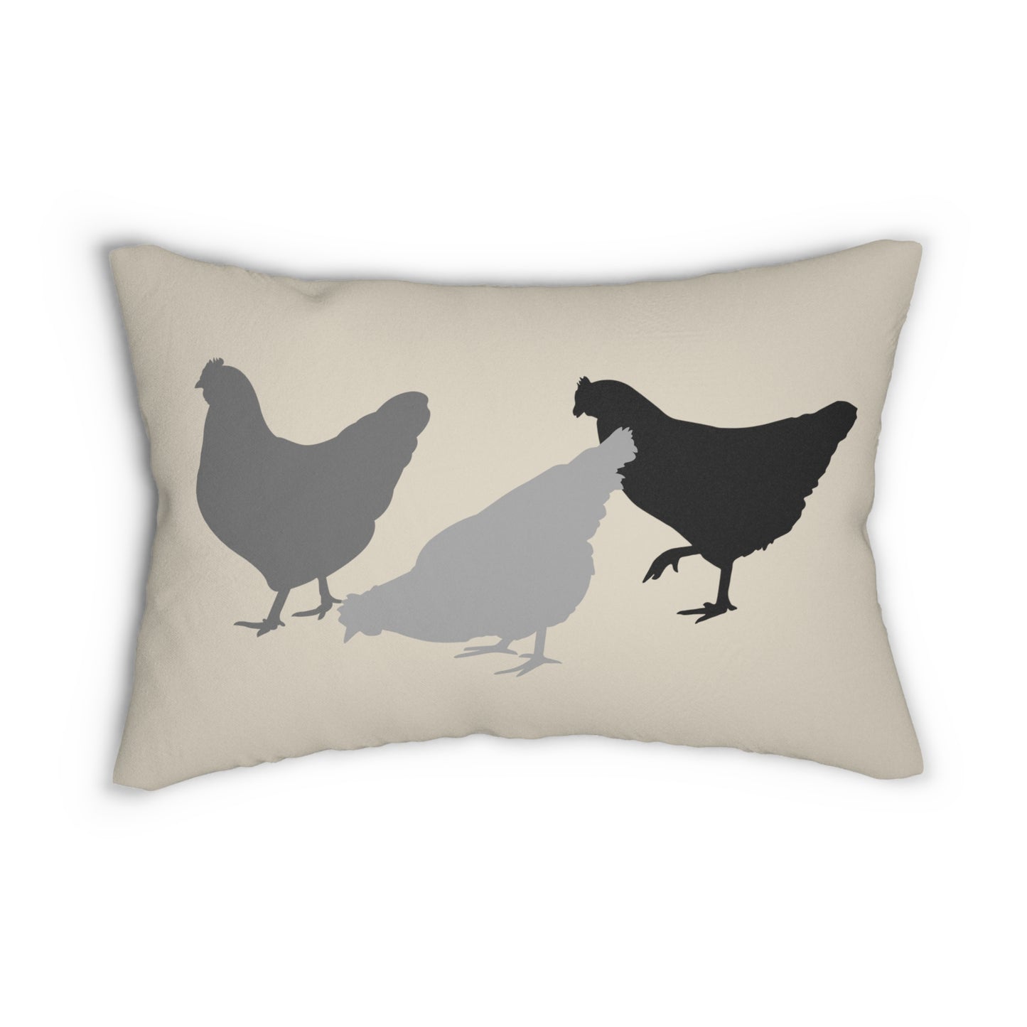 Chicken Flock Pillow - Lumbar Pillow