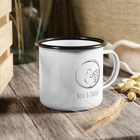Rise & Shine Enamel Camp Cup