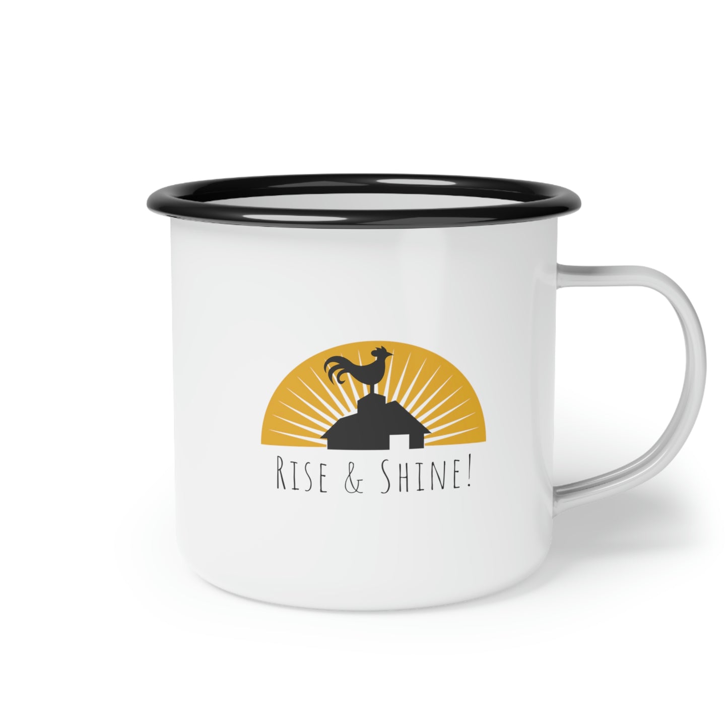 Rise & Shine Enamel Camp Cup