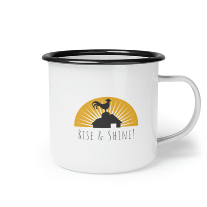 Rise & Shine Enamel Camp Cup