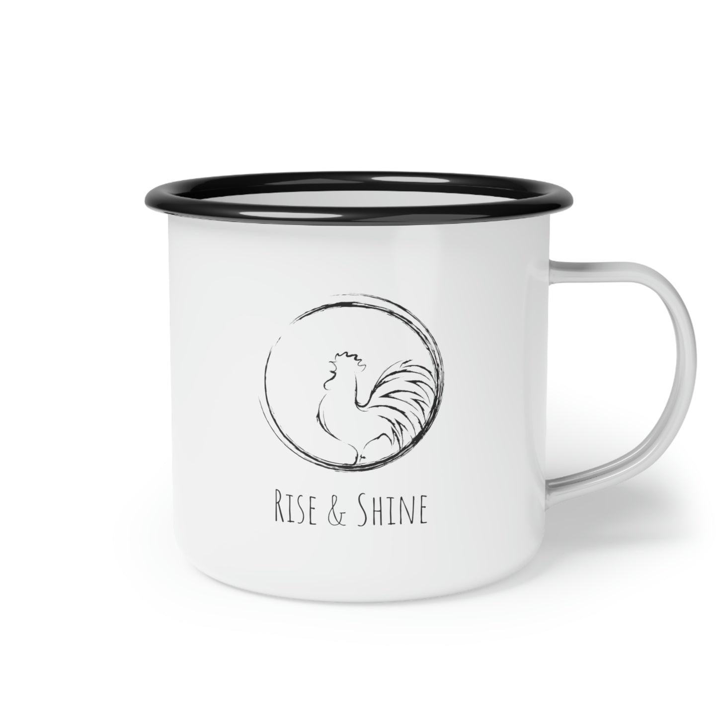 Rise & Shine Enamel Camp Cup