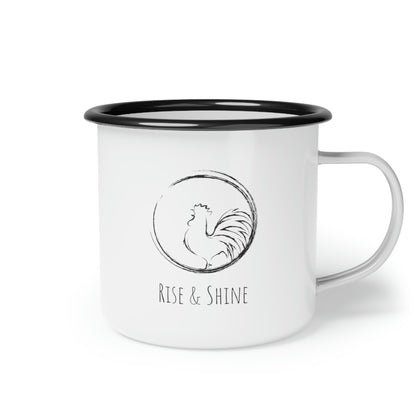 Rise & Shine Enamel Camp Cup