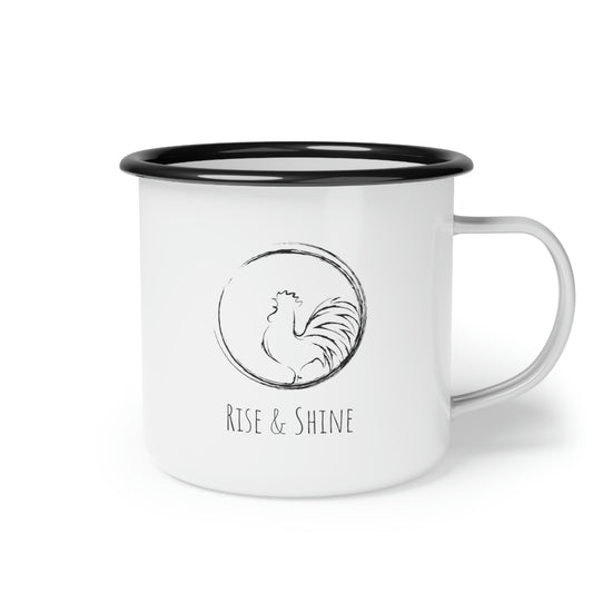 Rise & Shine Enamel Camp Cup