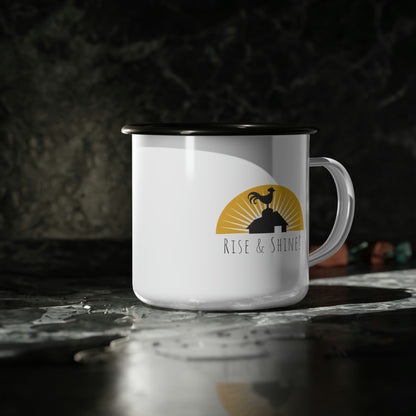 Rise & Shine Enamel Camp Cup