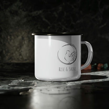 Rise & Shine Enamel Camp Cup