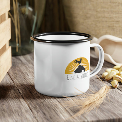 Rise & Shine Enamel Camp Cup