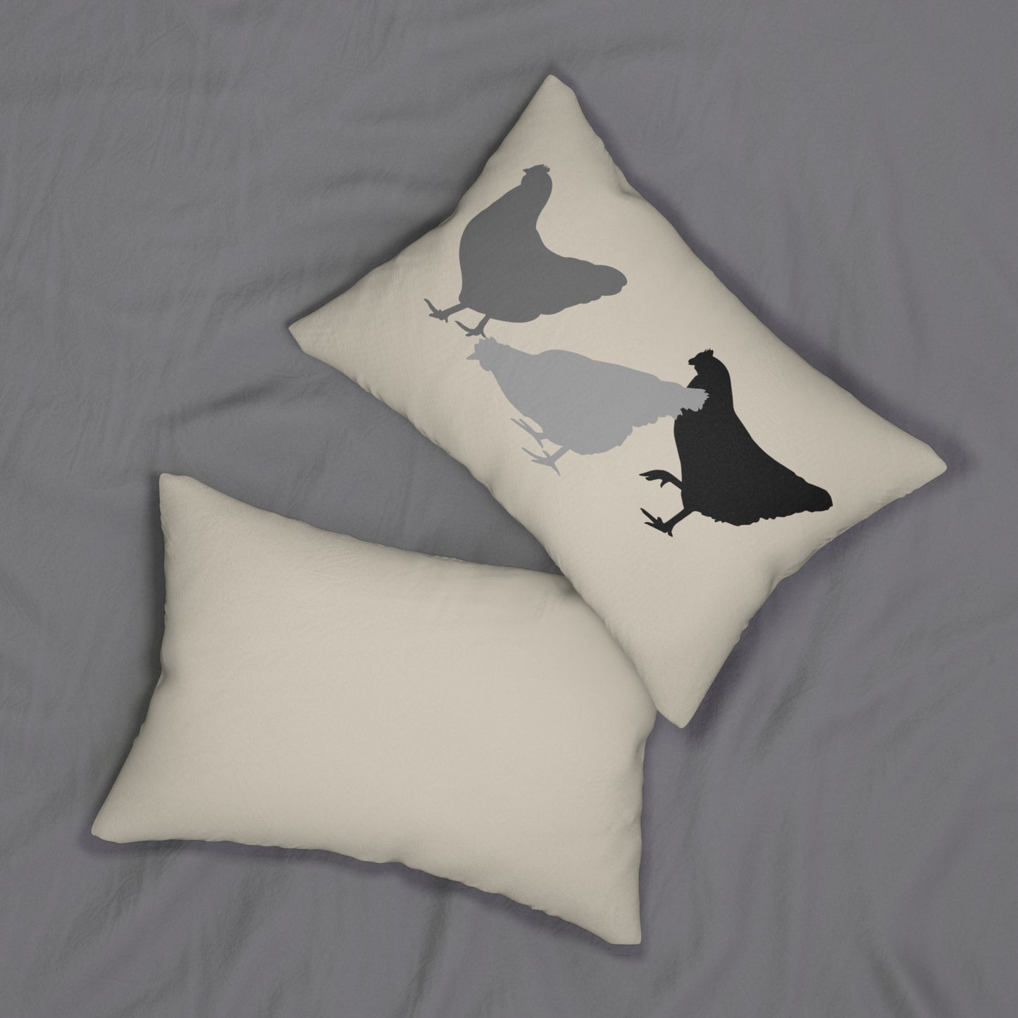 Chicken Flock Pillow - Lumbar Pillow