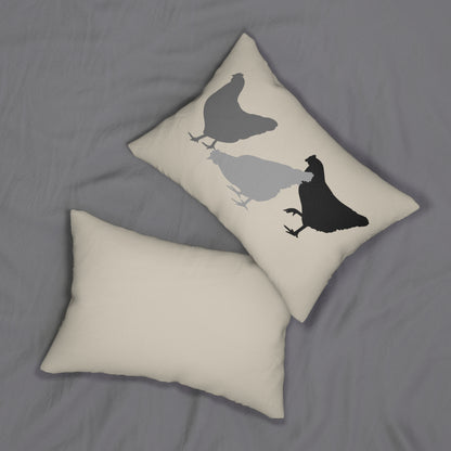 Chicken Flock Pillow - Lumbar Pillow